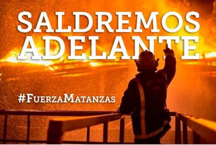 En Matanzas se trabaja sin descanso para sofocar el incendio.