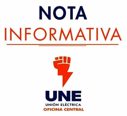 Reporte de la Unión Eléctrica