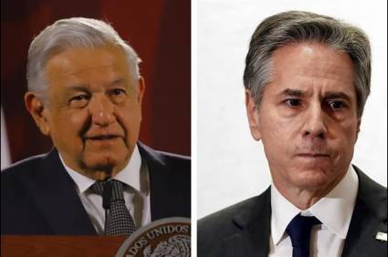 Andrés Manuel López Obrador y Anthony Blinken