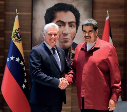 Miguel Díaz-Canel Bermúdez y Nicolás Maduro Moros