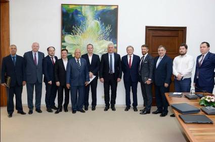 Encuentro de Miguel Díaz-Canel con empresarios rusos