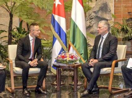 Dialogan Presidente de Cuba y canciller de Hungría