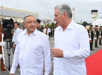 Miguel Díaz-Canel y Andrés Manuel López Obrador