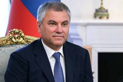 El presidente de la Duma Estatal (Cámara Baja del Parlamento de Rusia), Viacheslav Volodin