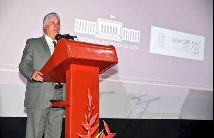 Presidente Miguel Díaz-Canel en inauguración de convención científica internacional Saber-UH