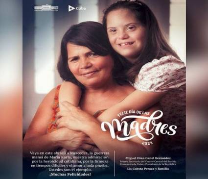 Presidente de Cuba felicita a las madres