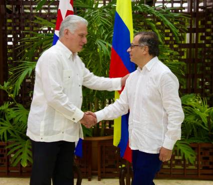 Recibe Díaz-Canel al Presidente de Colombia Gustavo Petro