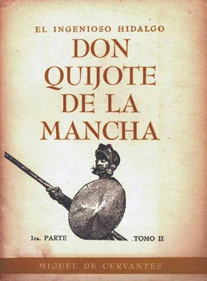 Portada del libro, Don Quijote de la Mancha