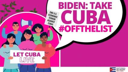Sacar a Cuba de lista terrorista, prioridad de solidarios en EE.UU