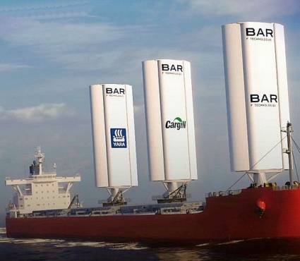 Barco de Cargill equipado con WindWings