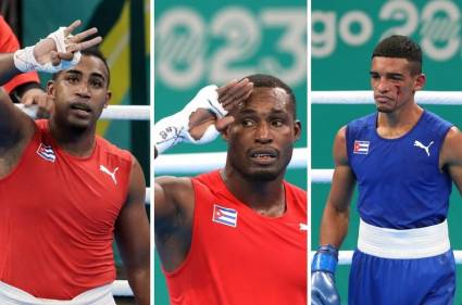 Arlen López ,Julio César La Cruz  y Saidel Horta