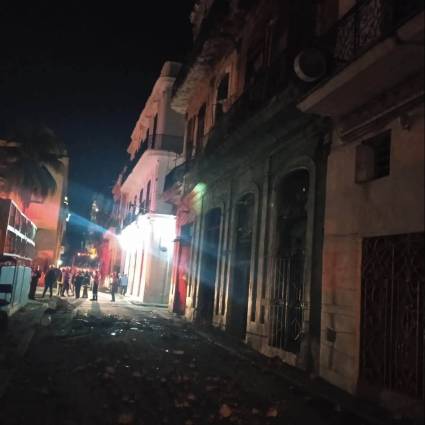 Derrumbe en edificio de La Habana Vieja