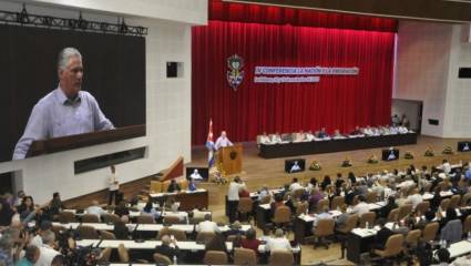 El Primer Secretario del Comité Central del Partido Comunista de Cuba y Presidente de la República, Miguel Díaz-Canel Bermúdez, presidió la clausura de la 4ta Conferencia La Nación y la Emigración