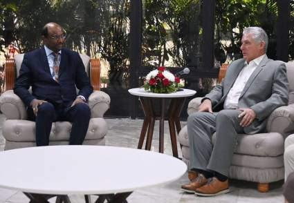 Miguel Díaz-Canel Bermúdez recibió al secretario general del Consejo Mundial de Iglesias (CMI), Reverendo Dr. Jerry Pillay