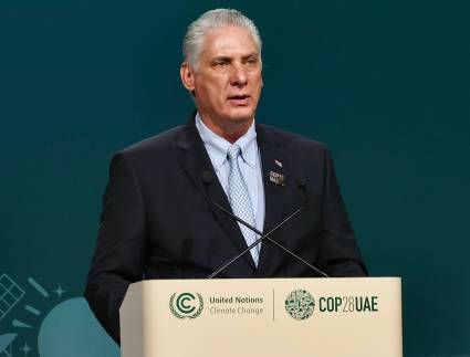 Presidente de Cuba en la Cumbre de Acción Climática que tiene lugar en la ciudad de Dubái