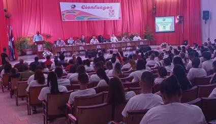 Asamblea provincial del 12mo. Congreso de la UJC en Cienfuegos