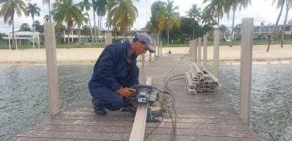 La recuperación del puente en el hotel El Colony, en Isla de la Juventud