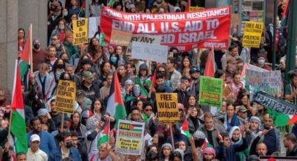 Manifestación en Manhattan pro palestina octubre 8 / 2023