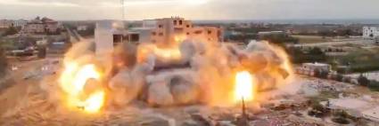 Israel vuela la Universidad Al-Israa de Gaza