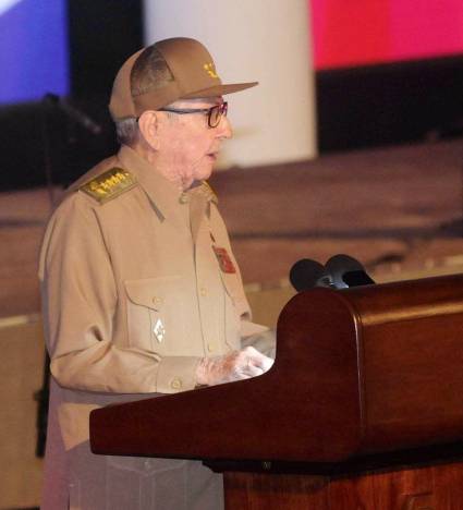 Intervención del General de Ejército Raúl Castro Ruz, líder de la Revolución Cubana, en el acto por el aniversario 65 del Triunfo de la Revolución