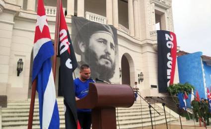 El primer secretario de la UJC en Sancti Spíritus, Abraham Sánchez González