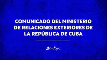 Comunicado oficial del Ministerio de Relaciones Exteriores