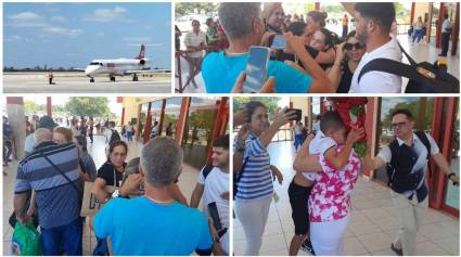 Cubanos llegan a Aeropuerto de Camagüey procedentes de Haití