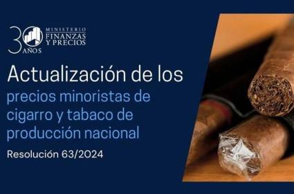A partir de este 12 abril, regirán nuevos precios minoristas para la comercialización del cigarro y el tabaco en la red de comercio