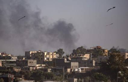 Foto de un ataque aéreo israelí en Rafah