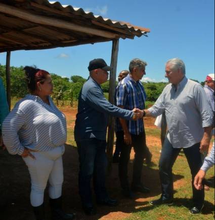 Visita de Miguel Díaz-Canel a Banes, Holguín