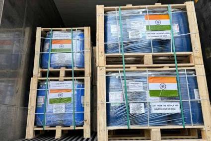 Envío de materia primera para medicamentos desde la India a Cuba