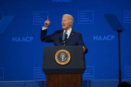Biden habló ante la Convención Nacional de la NAACP.