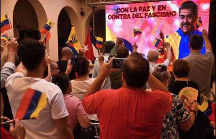 Jornada solidaria con Venezuela en la embajada en La Habana