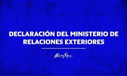 Declaración del Ministerio de Relaciones Exteriores