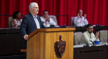 Miguel Díaz-Canel en la clausura del 7mo. Período Ordinario de Sesiones de la Asamblea Nacional del Poder Popular, en su 10ma. Legislatura