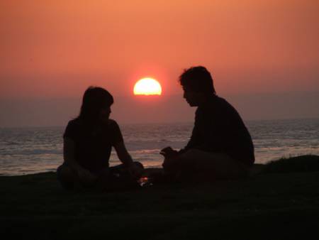 Enamorados en la playa