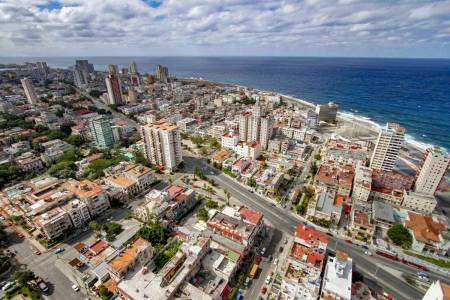 Vista panóramica del Vedado habanero